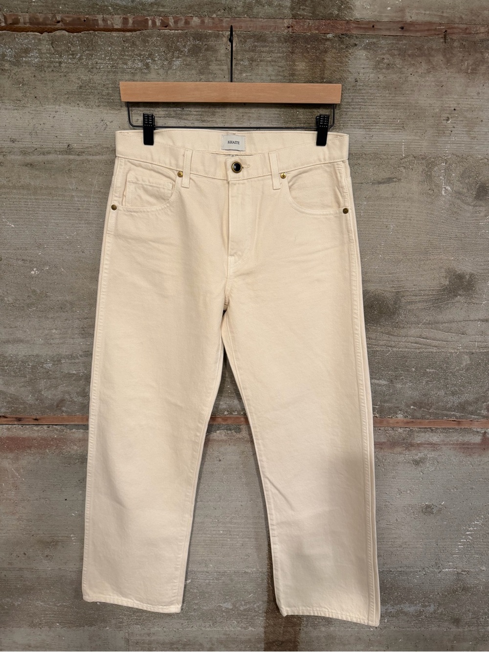 Khaite Kerrie Women’s Cream Straight-Leg Jeans